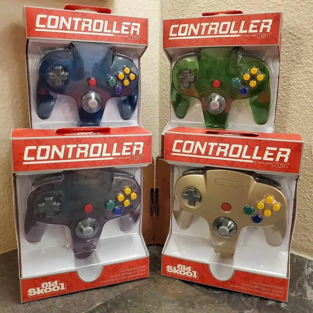 4 N64 Controllers - 4 Colors Bundle (NEW) - Nintendo64 - Old Skool